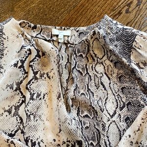 Joie, 100% silk snake print blouse
